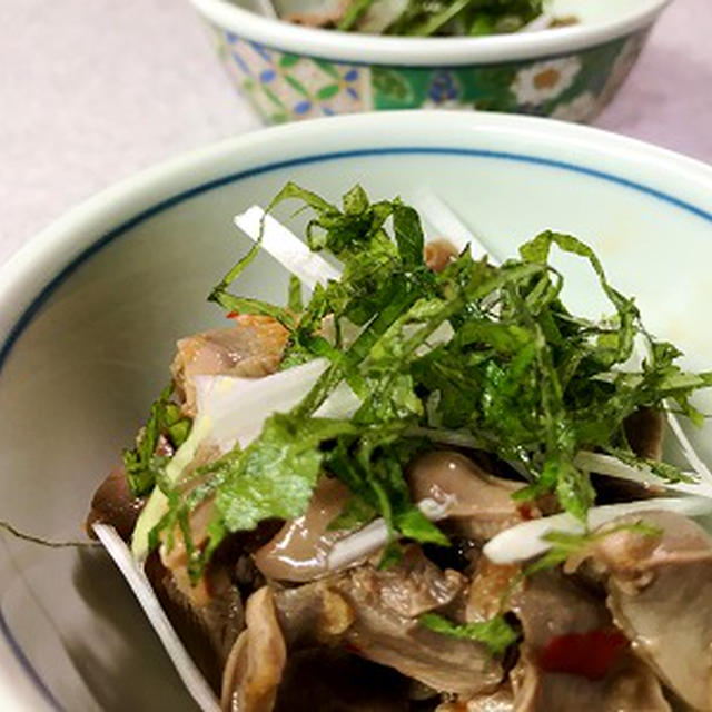 コリコリ食感の美味しい砂肝の和え物♪