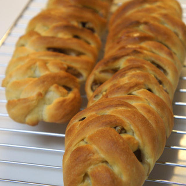 りんごとくるみの編み込みパン By Norikoさん レシピブログ 料理ブログのレシピ満載
