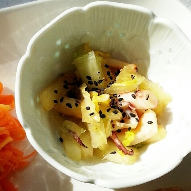 【レシピ】ゲソと白菜のお浸し