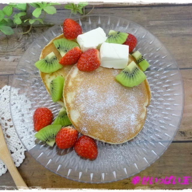 ★もちっとふわふわ米粉のパンケーキ★