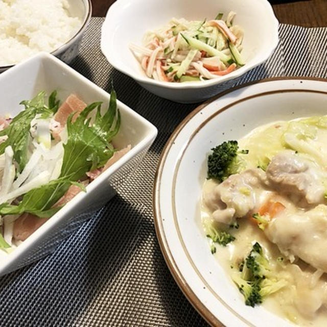 寒くてもホカホカ～＆鶏もも肉とキャベツのクリーム煮