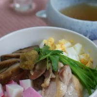 鶏のスープかけご飯　柚子こしょう添え