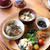 牛とろ丼・プレート。手作り味噌でお味噌汁。