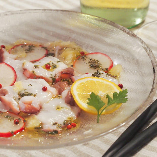 レモン塩がさっぱり美味しい☆タコのカルパッチョ