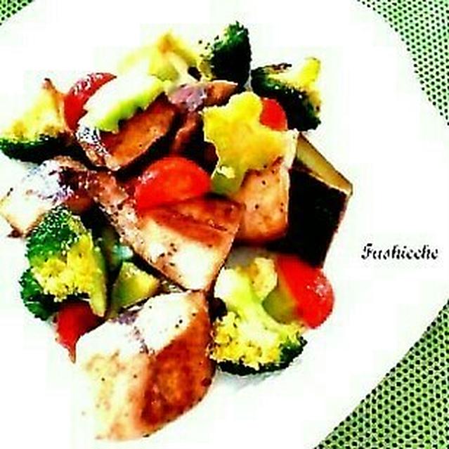健康美人♥鯖とブロッコリーのニンニク炒め/ Fried Mackerel & Broccoli