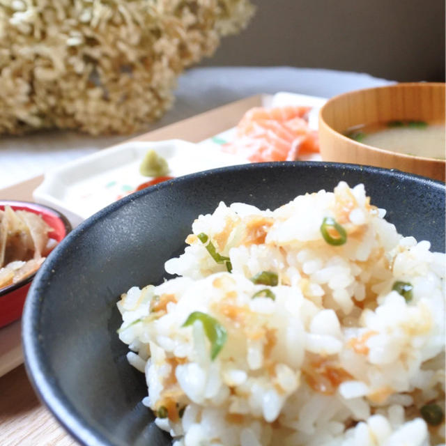 「ホタテと青唐辛子の混ぜご飯」