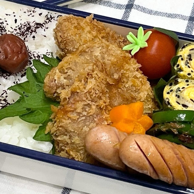 【お弁当】お弁当作り/bento/ガーリックヒレカツ《アラフィフ旦那弁当》