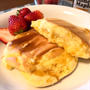 【休日ごはん】ふわふわスフレ風パンケーキで☆こどもランチ