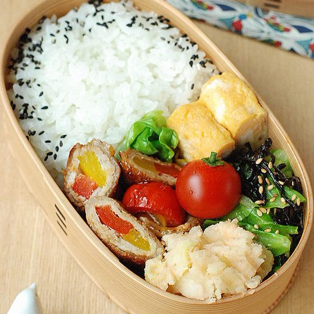 豚の甘辛パプリカ巻き弁当【胃カメラ 】