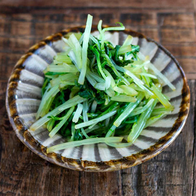 ３分でぱぱっと！水菜のレモン醤油和え【副菜】