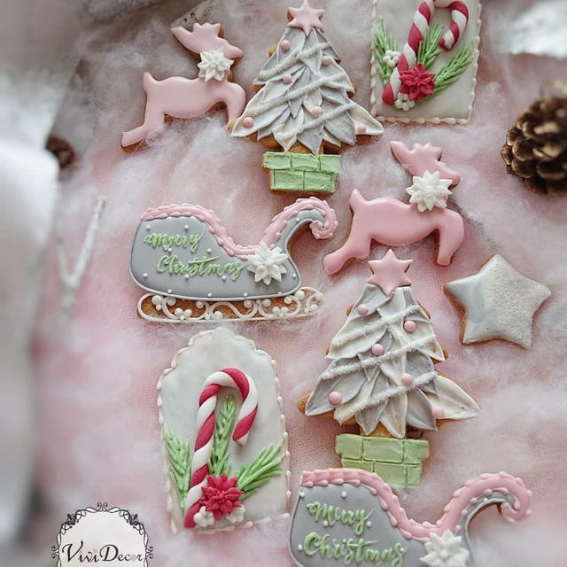 【ｷｬﾝｾﾙ有、募集】12月度pink×grayクリスマスアイシングクッキーレッスン♪