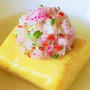おひな祭りにもおすすめ🌸 簡単華やか 🌸 だし巻き玉子の手まりおろしあんかけレシピ