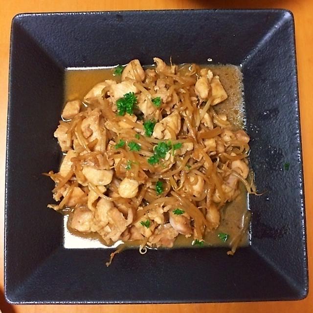 鶏肉ともやしのバター醤油いため