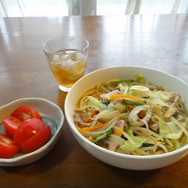 ８月２４日の夕飯　***　ちゃんぽんぽん♪　***