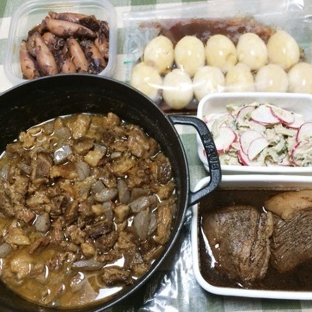 【夜ご飯】土手焼き、ローストビーフ、他