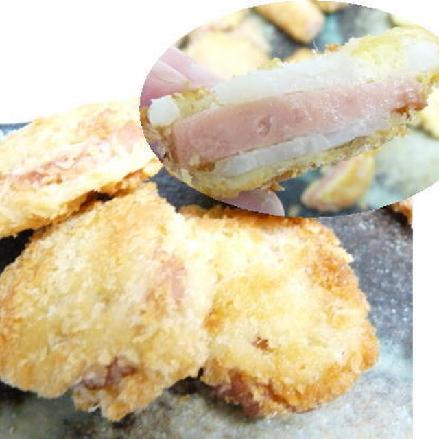 れんこんレシピNo29　れんこんのはさみ揚げ・ランチバーグ入り