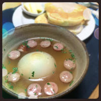 レシピブログ モニターメニュー「新玉ねぎのとろ〜りスープ」