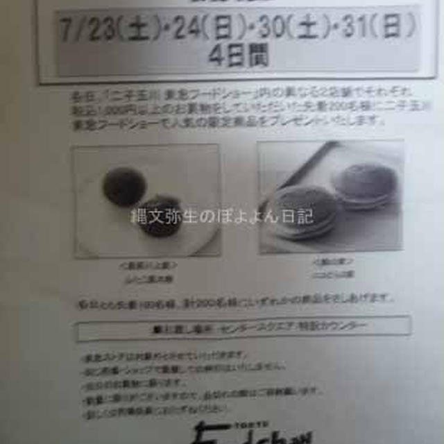 二子玉川ライズ　東急フードショー　ニコニコスタンプラリー　7月23日24日30日31日に開催