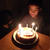ベイクドチーズケーキの誕生日ケーキ
