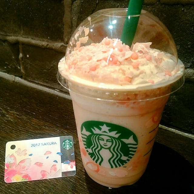 スタバ☆さくら ブロッサム クリーム フラペチーノ® with クリスピースワール