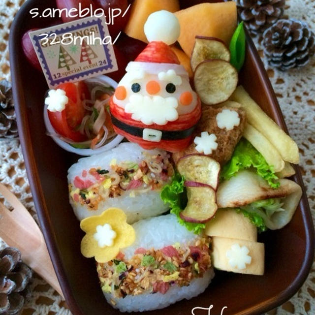 マッシュサンタのお弁当♡岡山ドーム〜