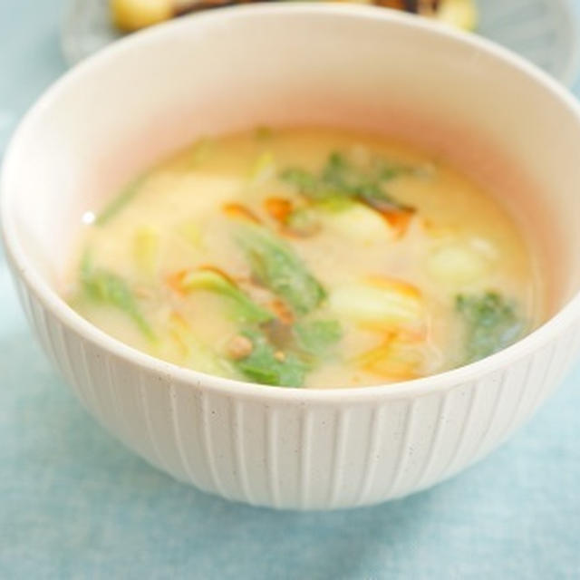 【スパイス大使】青梗菜の豆乳坦々スープ