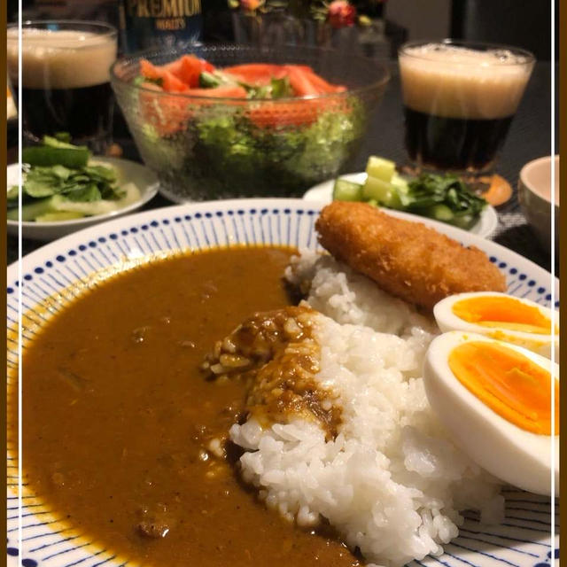 レトルトカレーでコロッケカレー