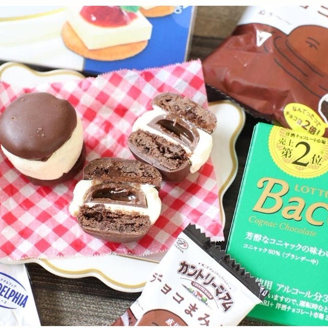 【カントリーマアム×バッカス】洋酒の効いたトゥンカロン風 太っちょマカロン｜コンビニおやつ実験室