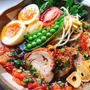 もずくを麺代わりに！トマトラーメン。