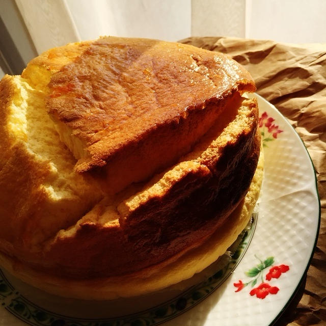 失敗しちゃったスフレチーズケーキ