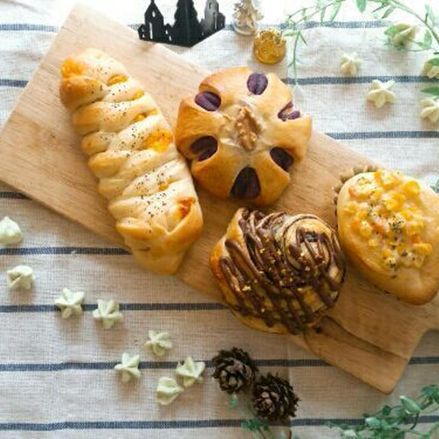 ✿ママの魔法♡ひとつのパン生地から何種ものパン　その１　✿