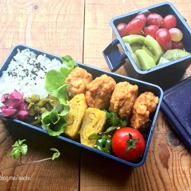 息子の✳︎ナゲット（秘密の海苔弁）弁当♡