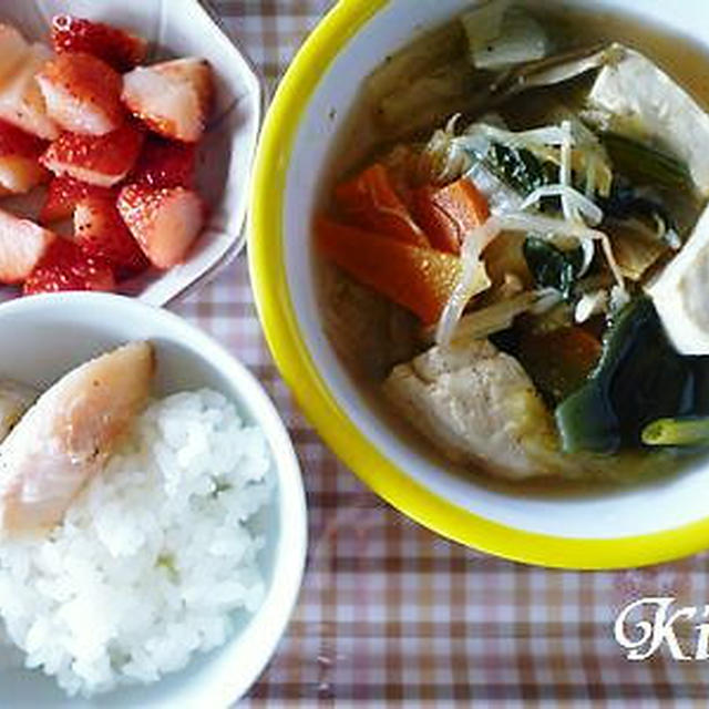 ﾟ･*:.｡.【幼児食】しましまオムライス.｡.:*･ﾟ