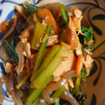 小松菜のすだちと醤油炒め