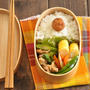 簡単！時短お弁当レシピ【1人124円＊アスパラと豚こまのオイスター炒め弁当】