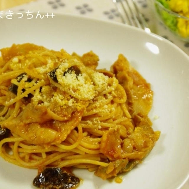 うちごはん　～バターチキンカレーリメイクパスタ～