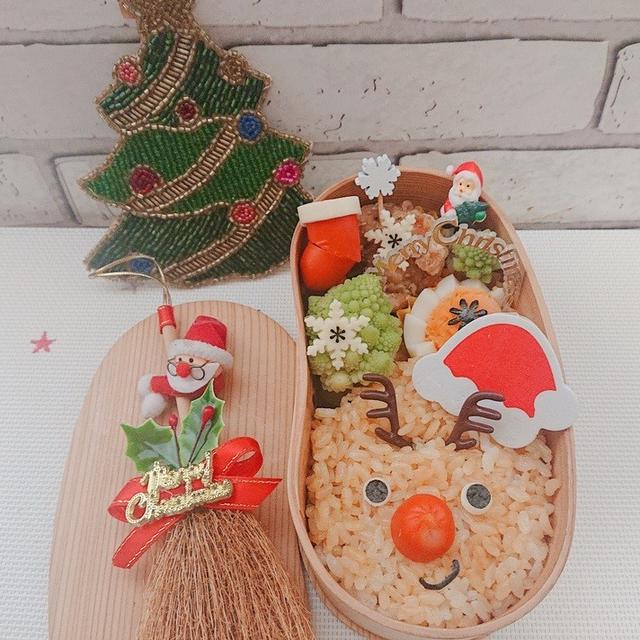 平面トナカイ弁当〖 デコ弁＊クリスマス〗クリスマスソングと言えば何？