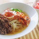 2017年の初・盛岡冷麺　と　おろ紫蘇・チーズハンバーグ。