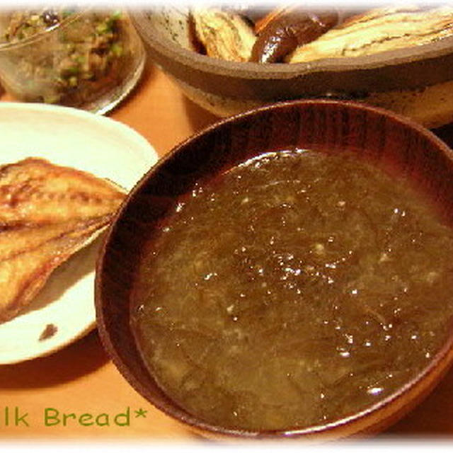 天然もずくの味噌汁