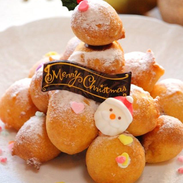 お豆腐ボールでクリスマスツリー♪
