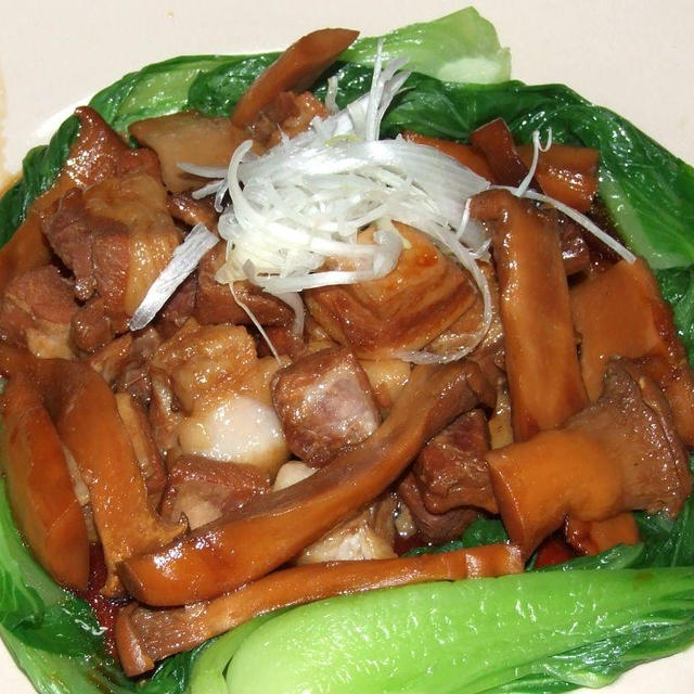 豚の角煮＆青梗菜の焼きめし