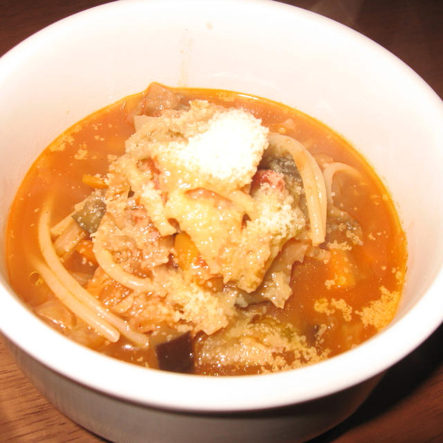さっぱりミネストローネ☆パスタ入り。。。
