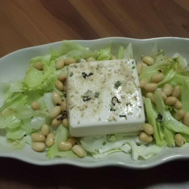 わかめスープで豆腐サラダ　【「わかめスープ」レシピモニター参加中】