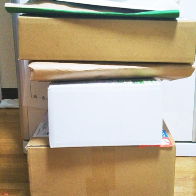 お届けものタワー☆大物あり！お届けものいっぱい