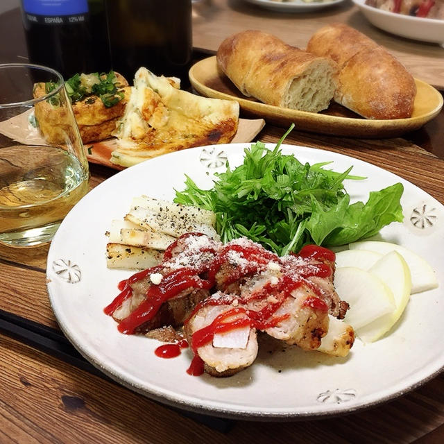ノープラン。長芋の豚肉巻きのワンプレート。