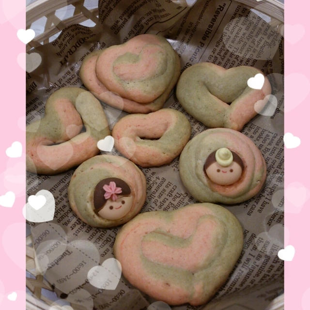 ひなまつり三色クッキー・・・☆
