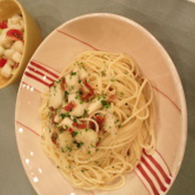 10月28日のもてなしゴハンは！洋梨のお手軽パスタ＆コロコロあえ