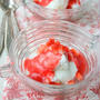 Yogurt Mousse with Strawberry Sauce苺ソースがけふわふわヨーグルトムース