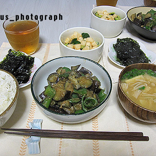 茄子とピーマンの味噌炒め