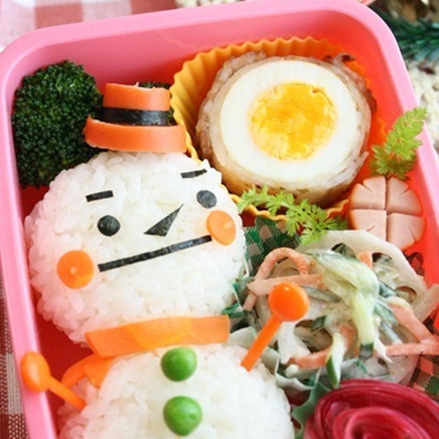海苔切り簡単！ゆきだるま弁